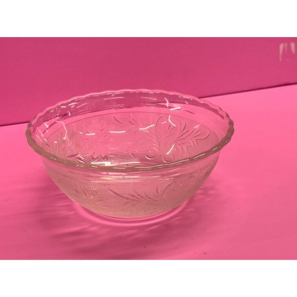 Anchor Hocking Sandwich scalloped bowl 6.5" VINTAGE - Picture 3 of 4